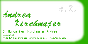 andrea kirchmajer business card